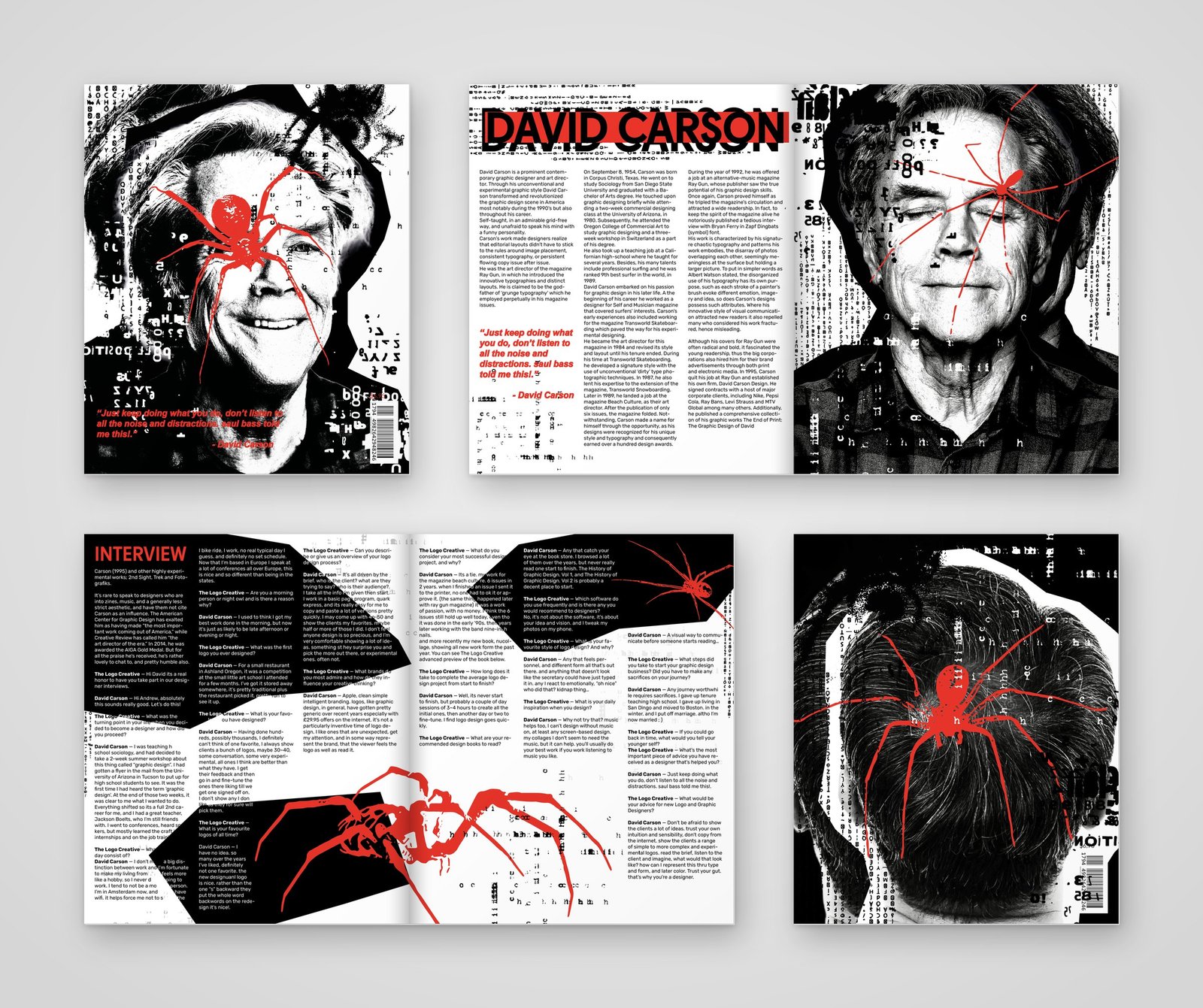 David Carson — Cover, spreads en achterkant