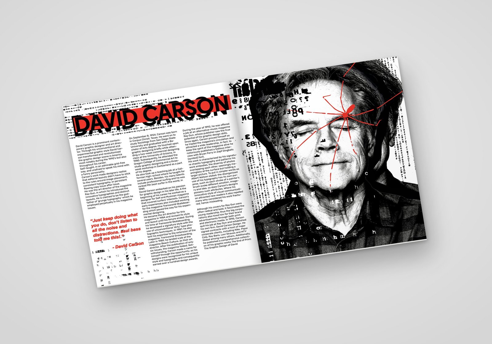 David Carson — Openingsspread