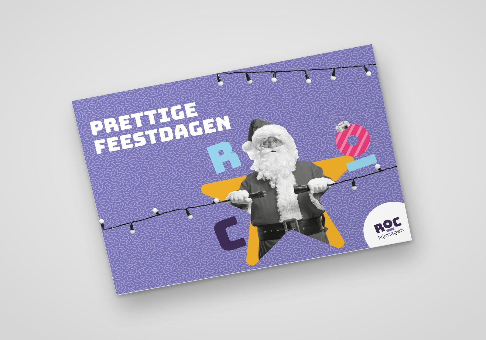 Kerstkaart ROC Nijmegen — A5-kaart voor de onderwijsdirectie Techniek